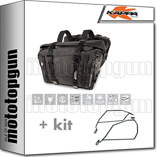 KAPPA ALFORJAS LATERALES RA316BK 25 LT + SOPORTE ALFORJAS COMPATIBLE CON HONDA XL 650 V TRANSALP 2002 02