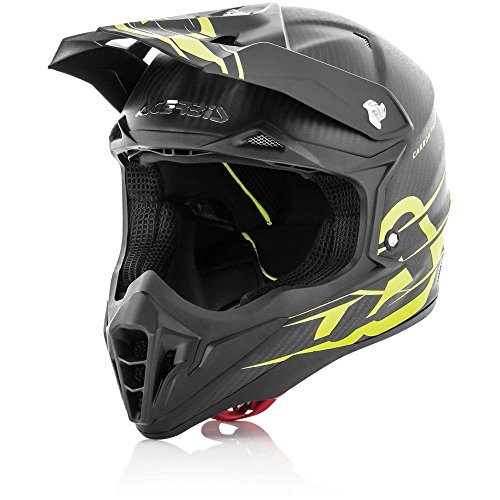 Acerbis Impact Carbon 3.0 - Casco de motocross, talla S (55/56), color negro y amarillo