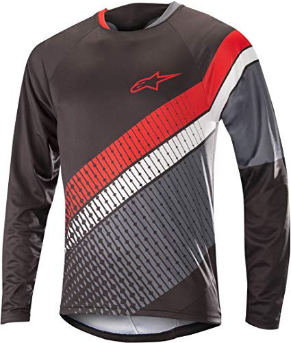 Alpinestars Predator L/S Jersey, Hombre, Black Steel Gray Red