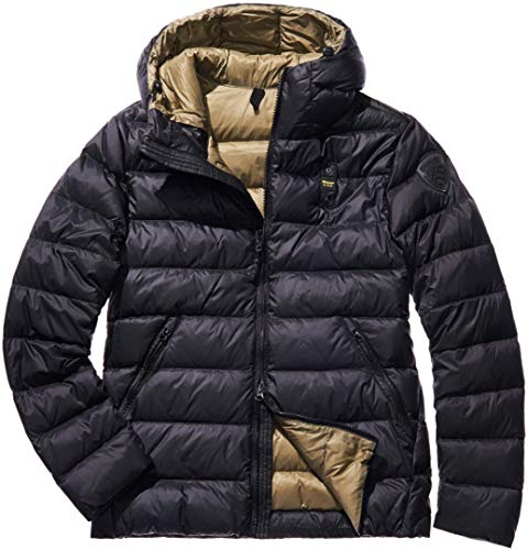 Blauer Giubbini Corti Imbottito Piuma Chaqueta Deportiva, Negro (Negro INT. Verde Lichene 999vh, XXL para Hombre