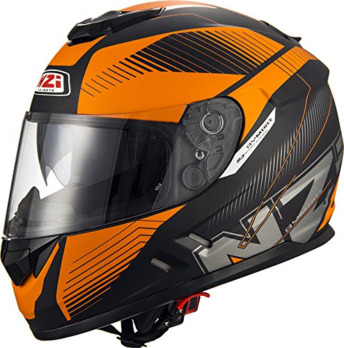 NZI Cascos Integrales, Indy Black Orange, Talla XL