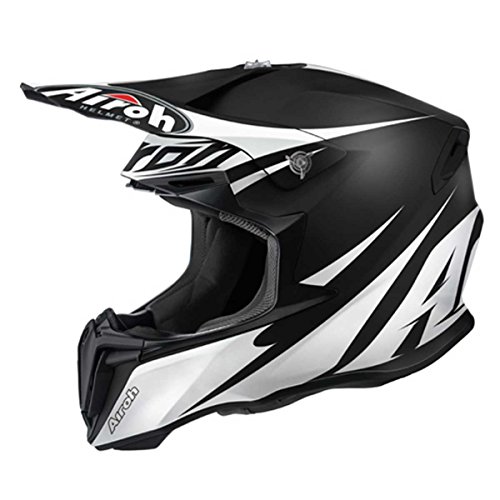 Airoh Casco MX Twist Freedom, color blanco y negro, talla XL (61/62)