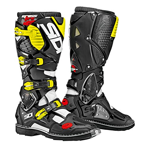 Sidi Botas Crossfire 3, Negro/Amarillo Fluo, Talla 45