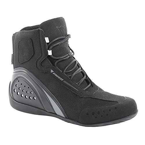 Dainese Air JB Botas para Moto, Negro/Blanco/Rojo