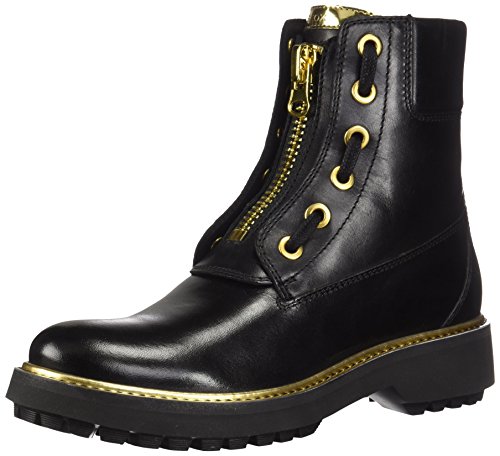 Geox D ASHEELY PLUS A Botas Estilo Motero Mujer, Negro (Black C9999), 36 EU