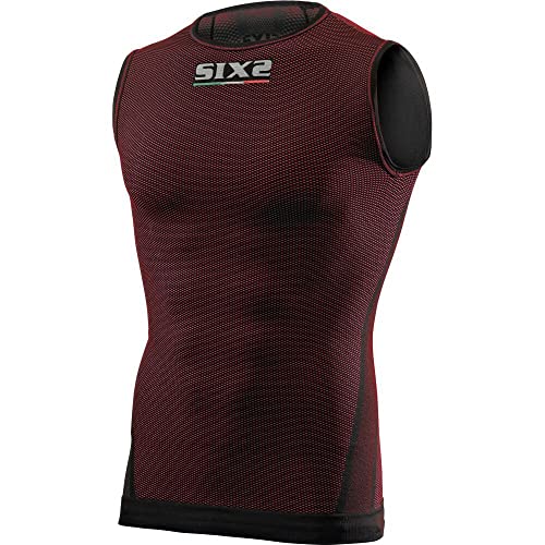 SIXS - Camiseta de tirantes SMX, color rojo oscuro, talla L