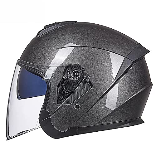 Byroads Casco Moto Integral Casco de Motocicleta Diseño Antivaho con Doble Lente Forro Extraíble y Lavable Hebilla de Inserción Rápida Certificación ECE para Adultos（57-62cm）