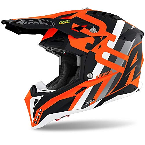 Airoh Helmet Aviator 3 Rainbow Orange Matt S