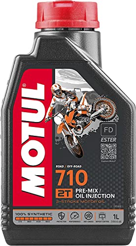 Motul 710 2T - Aceite 100% sintético para mezcla para motores de 2 tiempos