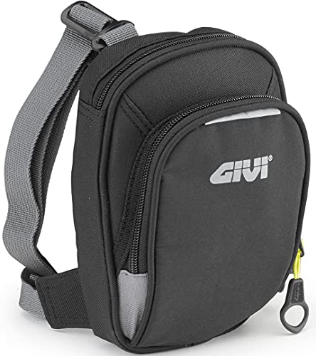 Givi EA109B Easy Bag Bolsillo de Pierna Negro con Dos Ranuras, Volumen 1 Litro, Carga Máxima 1 Kg