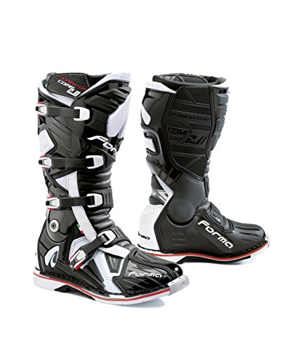 FORMA Botas Moto Dominator Comp 2.0 con Homologación de Tipo CE, Negro, 43