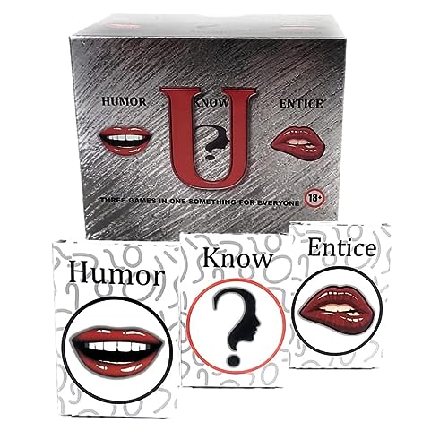 Thought-Spot Juego 3 en 1: Juego de Cartas Humor U, Know U y Entice U - Juego romántico para Parejas: 160 Preguntas y desafíos