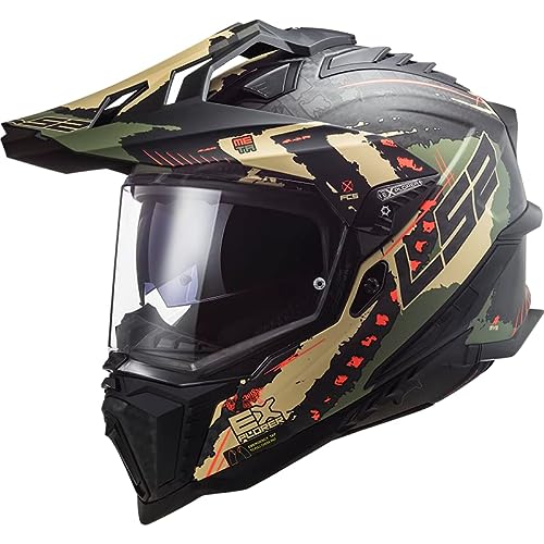 LS2, casco cross moto Explorer Extend mat military 06, M