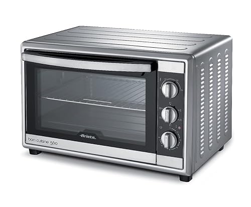 Ariete 945 Bon Cuisine 560, Horno eléctrico, 2200 W, capacidad 56L, temporizador hasta 120 minutos, temperatura máxima 230 grados, 6 posiciones de cocción, Silver Grey